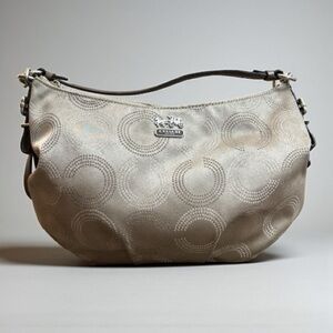 Coach Metallic Beige Hobo Bag